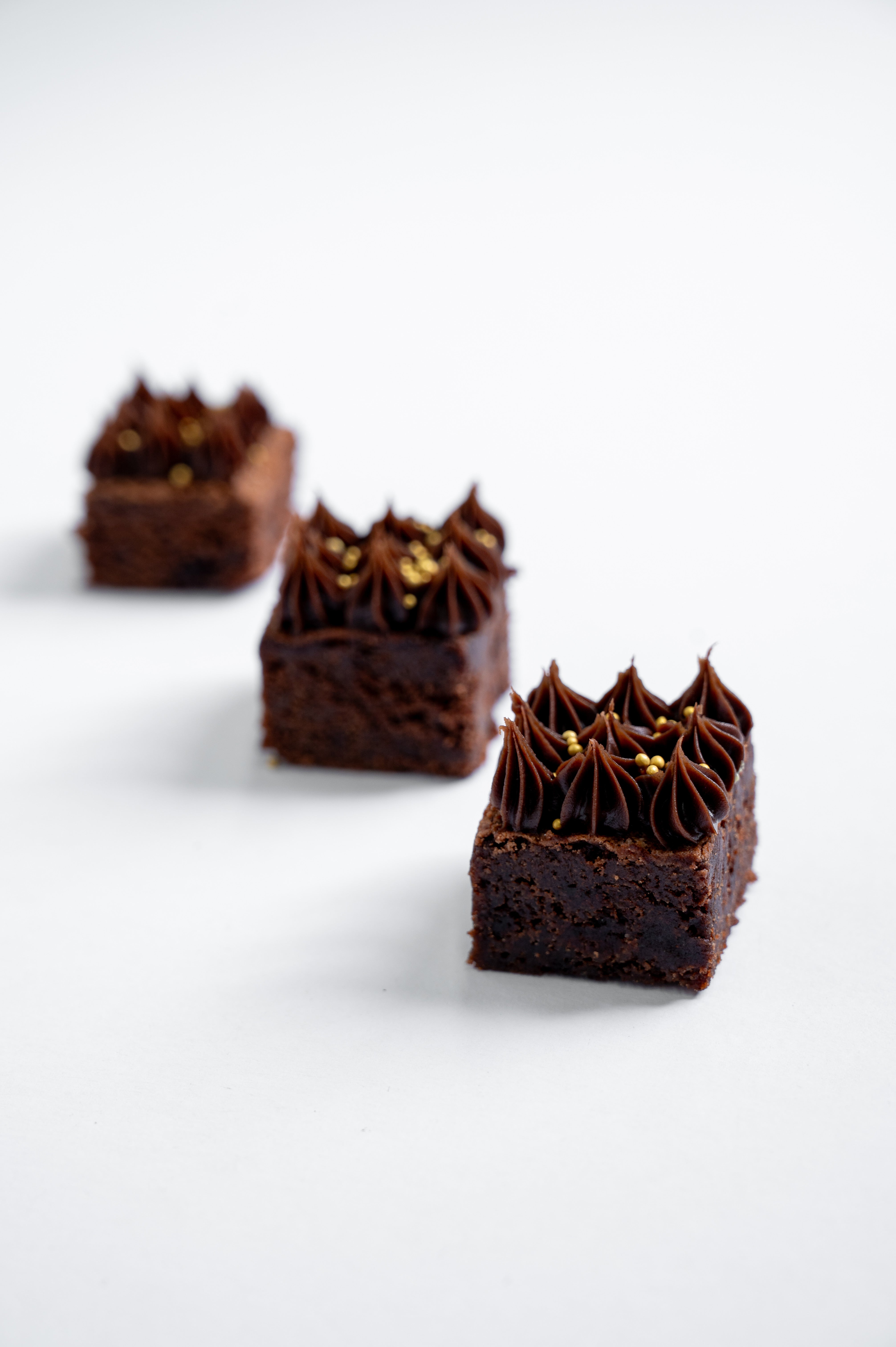 Mini Brownie with Chocolate Ganache