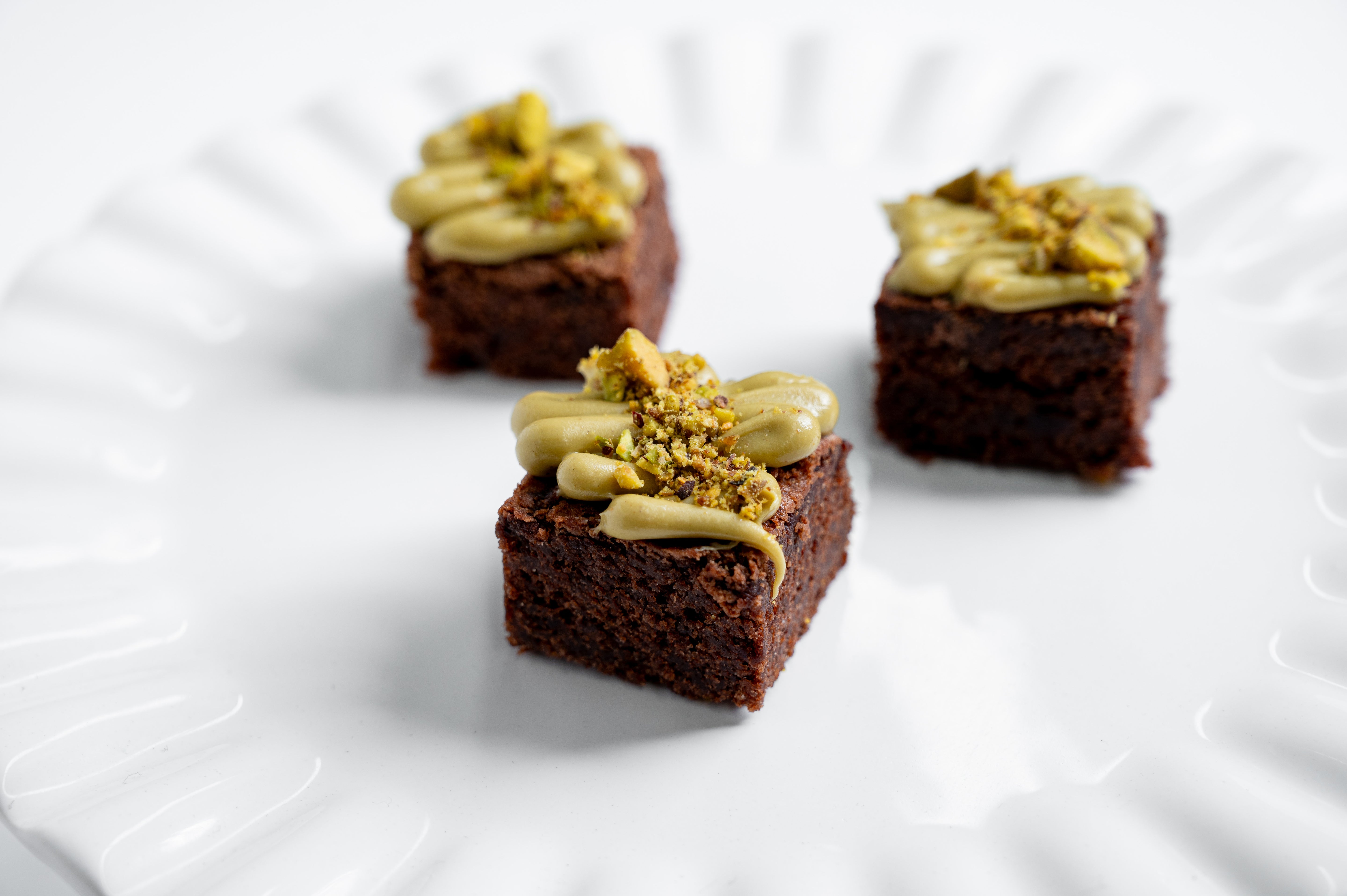 Mini Brownie with Pistacho Cream